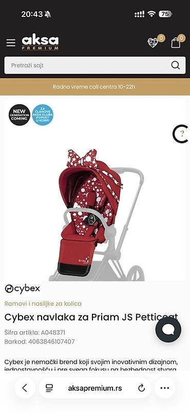 baletanke patike: 🌸 Cybex Priam JS Petticoat – NOVA navlaka + Cybex sedište 🌸 Prodajem — 3
