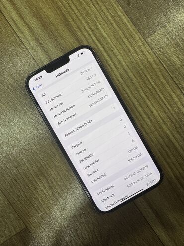 iphone 9 plus fiyatı: IPhone 14 Plus, 128 GB, Midnight, Face ID, Sənədlərlə, Simsiz şarj