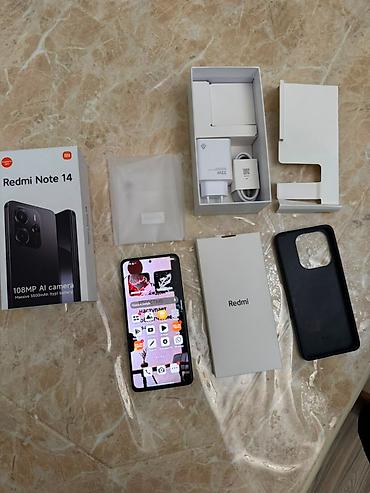ev telefonlari: Redmi Note 14, 128 GB, rəng - Yaşıl, Barmaq izi, Face ID, Sensor — 1