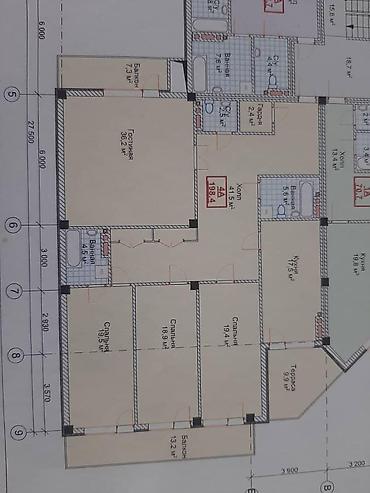 4 bedroom: 4 комнаты, 194 м², Ак-Кеме Элитка, 1 этаж, ПСО (под самоотделку) — 2