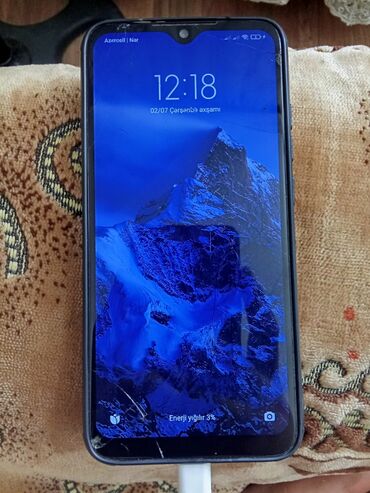 lenkeran telefon satisi: Xiaomi Redmi Note 7, 64 ГБ, цвет - Синий, 
 Битый, Сенсорный, Отпечаток пальца
