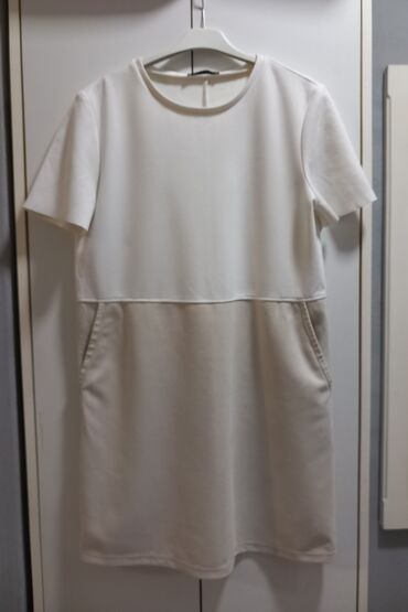 zara haljine lanene: Zara S (EU 36), bоја - Bež, Drugi stil, Kratkih rukava