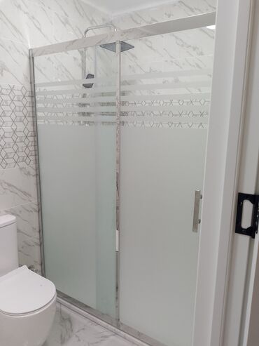 Hamam üçün aksessuarlar: Şüşə duş kabinası – sürüşmə qapılı model - 2 qanadlı sürüşən sistem