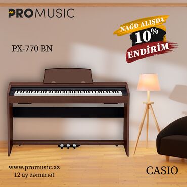 Pianolar: Casio PX-770 BN Privia ( Casio elektro pianolarının nağd və kreditlə