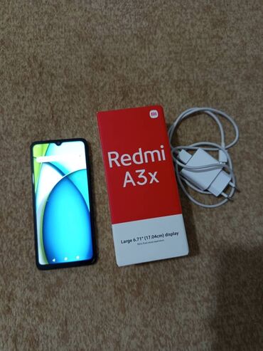 моюильный принтер для постера: Redmi, Redmi A3x, Колдонулган, 64 ГБ, түсү - Кара, 2 SIM