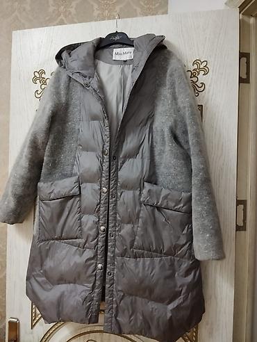 uzun kofta: Max Mara qadın üst geyimi – kombinə materiallı kapüşonlu plaş/palto - — 6