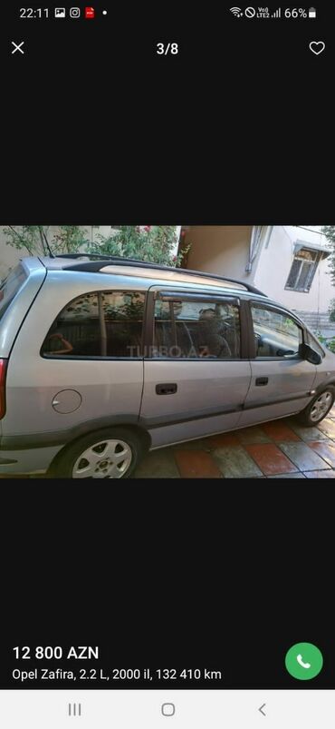 ucuz tap az oka: Opel Zafira: 2.2 l | 2000 il 2417 km Kupe