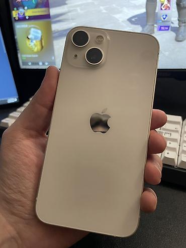 Apple iPhone: IPhone 13, Б/у, 128 ГБ, Старлайт, Коробка, Кабель, Чехол, 81 % — 1