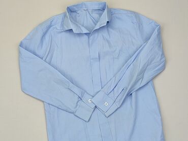 hilfiger koszula: Koszula 8 lat, stan - Bardzo dobry, wzór - Jednolity kolor, kolor - Błękitny