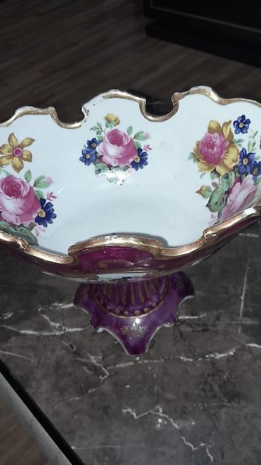 Qab-qacaq və mətbəx ləvazimatları: Porcelain dekor qabı 2 ədəd – ayaqlı, çanaq formalı - Material — 1