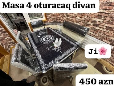 Çarpayılar: Künc divan və masa desti yeni