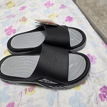 Босоножки, сандалии, шлепанцы: Мужские шлёпанцы Warrior - Тип: шлёпанцы/слайды - Цвет: чёрный верх — 4
