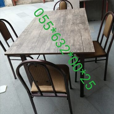 Masa və oturacaq dəstləri: Stol stul dəstinin sexdən birbaşa satişı var. Modellər coxdur rəng — 12