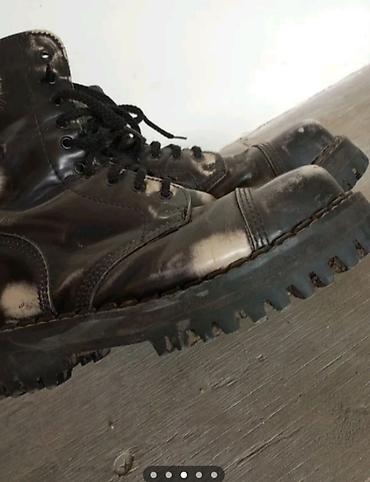 обувь казачки: Мужские ботинки, 40, Steel, Б/у, цвет - Черный, Самовывоз — 1