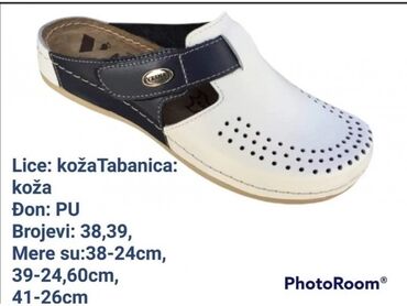 reserved papuce zenske: Ženska klompa MASSAGE GEL belo/teget| br 38 Ženska klompa MASSAGE GEL