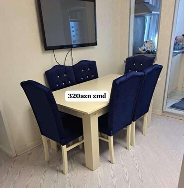 Masa və oturacaq dəstləri: Qonaq otağı üçün, Yeni, 6 stul