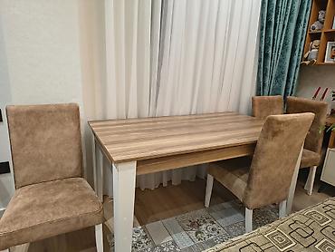 Mebel: Qonaq otağı üçün, İşlənmiş, Açılan, 6 stul — 2