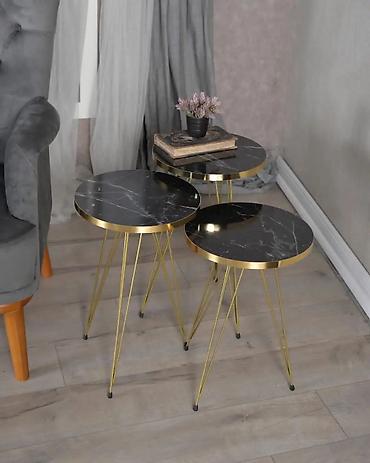 dalas sofe: Set od 3 pomoćna/klub stolića – elegantan, funkcionalan i lako uklopiv — 2
