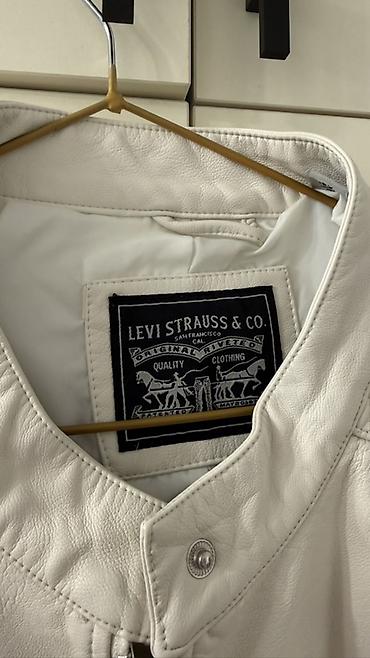 ucuz kask: Levi Strauss & Co. kişi dəri gödəkçə - Rəng: açıq krem/ivori - — 2