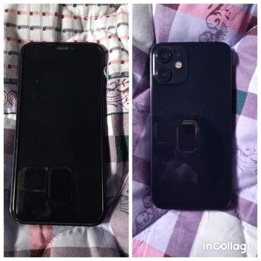 айфон 12 мини в рассрочку: IPhone 12 mini, Колдонулган, 128 ГБ, Black Titanium, Каптама, 76 %