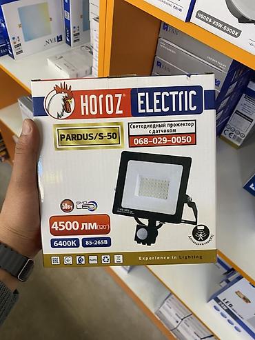 солнечный фонарь с датчиком движения: Светодиодный прожектор HOROZ ELECTRIC PARDUS/S-50 с датчиком движения — 1
