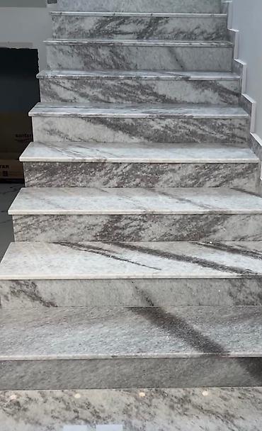 Лестницы из гранита, мрамора: Обожженный граниты на лестницы и глянцевые💯 ангола блек гранит Самый — 7