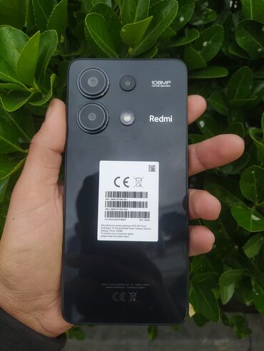 xiomi telefon: Xiaomi Redmi Note 13, 128 GB, rəng - Qara, 
 Zəmanət, Sensor, Barmaq izi