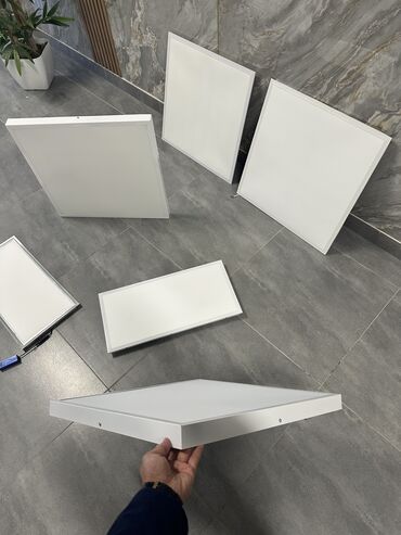 Spot lampalar: 60x60 ölçüdə Led panel Həm suvaq üstü, həm də asma tavan üçün led — 9