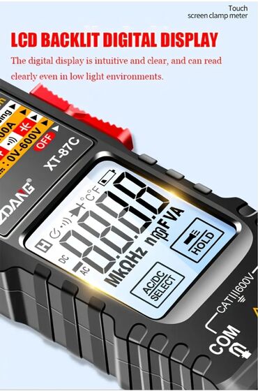 Multimetri: Digitalna klešta-multimetar ZDANG XT-87C - Merenje AC/DC struje i — 7