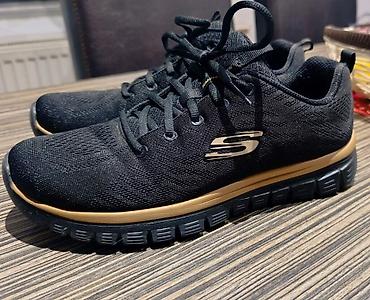 nike 210: Skechers patike – model SN 12615, boja BKRQ (crna sa zlatno‑bronzanom — 1