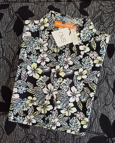 p s kosulje zenske: Ovs, S (EU 36), Cotton, Floral, color - Black