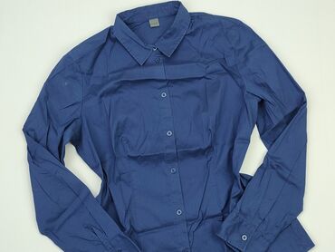niebieska bluzki z długim rękawem: Koszula Damska, M, stan - Dobry