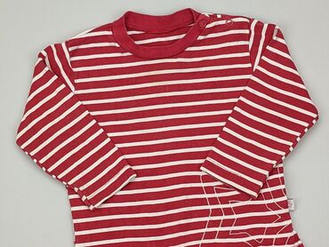 czerwona bluzka z długim rękawem: Bluzka, 9-12 m, stan - Dobry