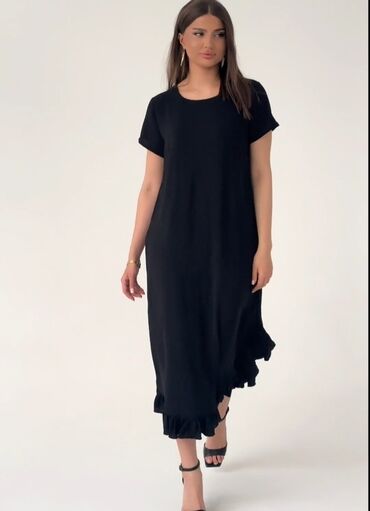 Повседневные платья: Повседневное платье, Made in KG, Лето, Длинная модель, Оверсайз, Все размеры — 2