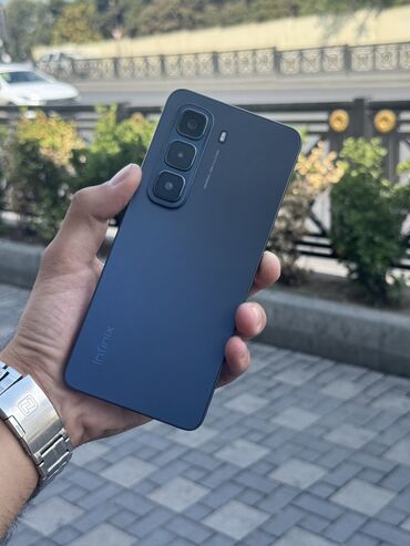 телефон fly cumulus 1: Infinix HOT 50 5G, 128 ГБ, цвет - Голубой, Кнопочный, Face ID
