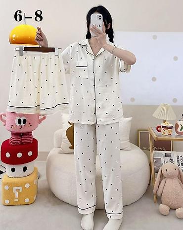 Пижамы: Пижама, Хлопок, Китай, На пуговицах, M, L — 3