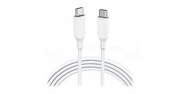 Kablovi za telefone: USB-C na USB-C kabl, bele boje - Konektori: USB Type-C (muški) na USB — 1