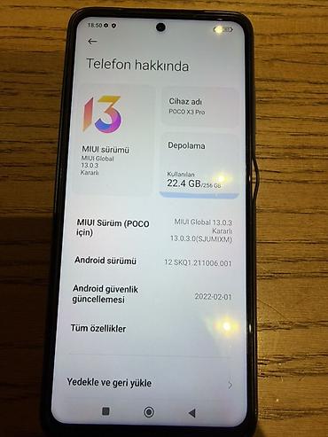 hile mobile: Poco X3, 256 GB, rəng - Göy, Sensor — 7