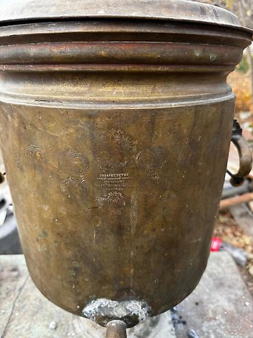 kohnə samavar: İşlənmiş Od Samovar, 10-dan çox l, Pulsuz çatdırılma — 6