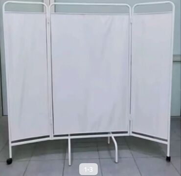 садовая мебель: Tibbi paravan – 3 bölməli, qatlanan model. - Metal karkas: ağ