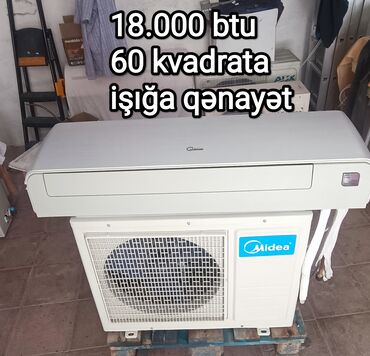 Kompüter, noutbuk və planşetlər: Kondisioner Midea, İşlənmiş, 50-60 kv. m, Split sistem, Kredit yoxdur, Ödənişli quraşdırma
