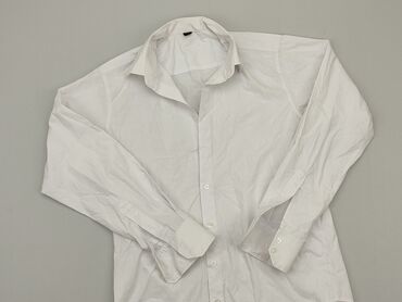 turkusowa koszula: Koszula 16 lat, stan - Dobry, wzór - Jednolity kolor, kolor - Biały