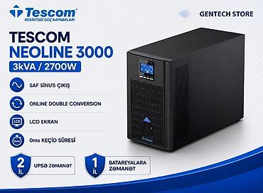 UPS "Tescom 3KVA Online Tower" ☑️Yenidir. ☑️Rəsmi Zəmanətlə satılır