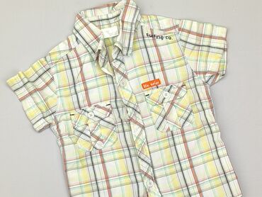 krótki top na długi rękaw: Shirt 3-4 years, condition - Good, pattern - Cell, color - Multicolored