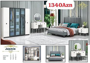 Yataq otağı dəstləri: İkinəfərlik çarpayı, Dolab, Termo, Tumba, Yeni — 50