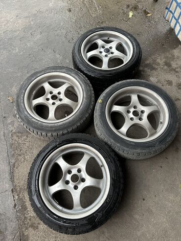 купить шины в бишкеке бу: Колеса в сборе 215 / 55 / R 17, Зима, Б/у, Комплект, Легковые, Литые, отверстий - 5