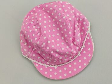 czapka z daszkiem różowa: Czapka z daszkiem 3-6 m, Bawełna, stan - Dobry
