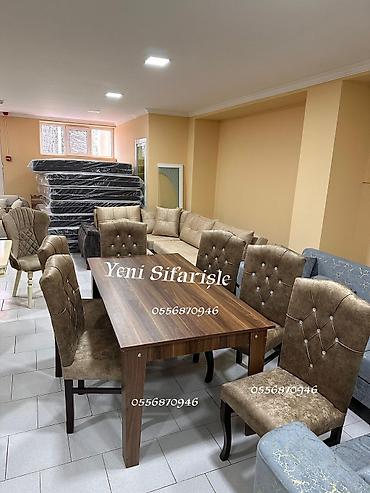 nerjavik stol: Qonaq otağı üçün, Yeni, Açılmayan, Kvadrat masa, 6 stul — 2