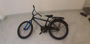 İdman velosipedləri: Uşaq velosipedi – BMX üslubunda - Rəng: qara–mavi, sükan ucları mavi — 7