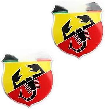 Auto delovi, gume i tjuning: Fiat Abarth znakovi oznake. Abarth samolepljivi metalni znakovi za — 10